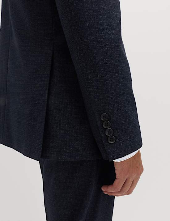 Regular Fit Textured Stretch Jacket