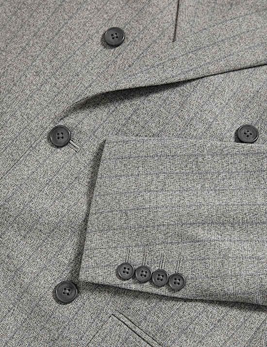 Slim Fit Pinstripe Double Breasted Jacket