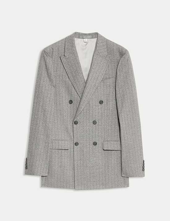 Slim Fit Pinstripe Double Breasted Jacket