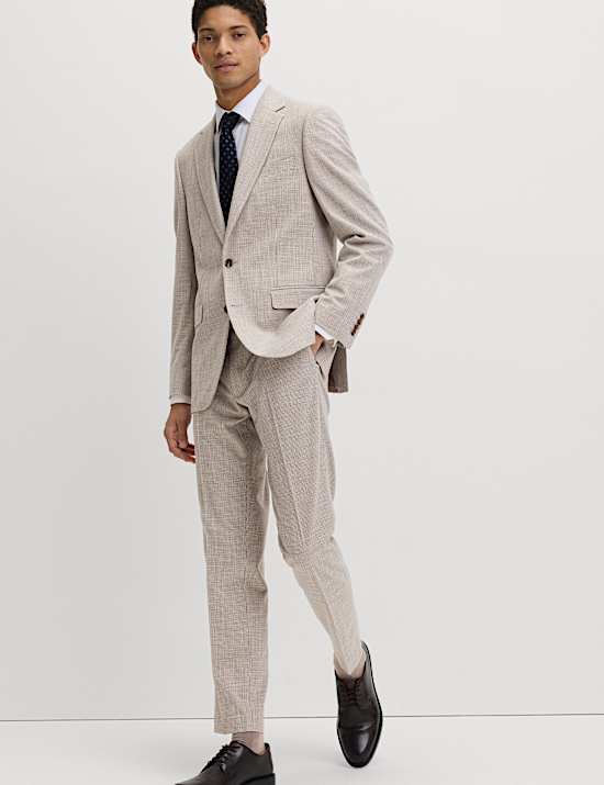 Tailored Fit Grid Check Jacket