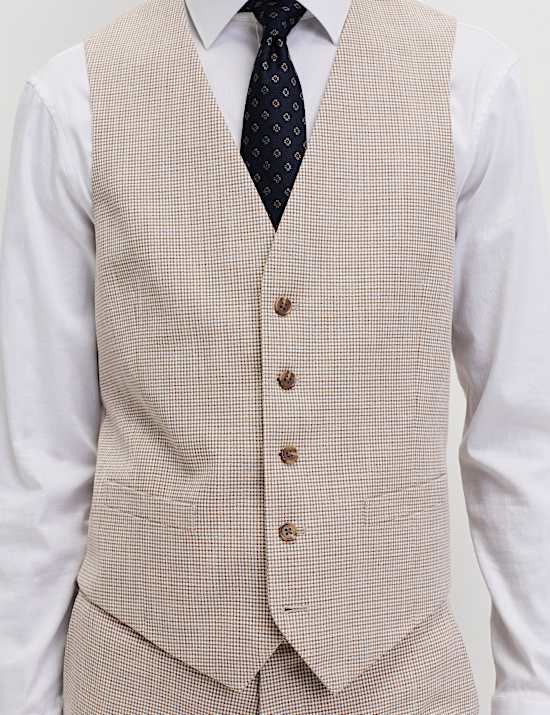 Taliored Fit Check Waistcoat