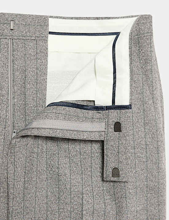 Slim Fit Pinstripe Stretch Trousers