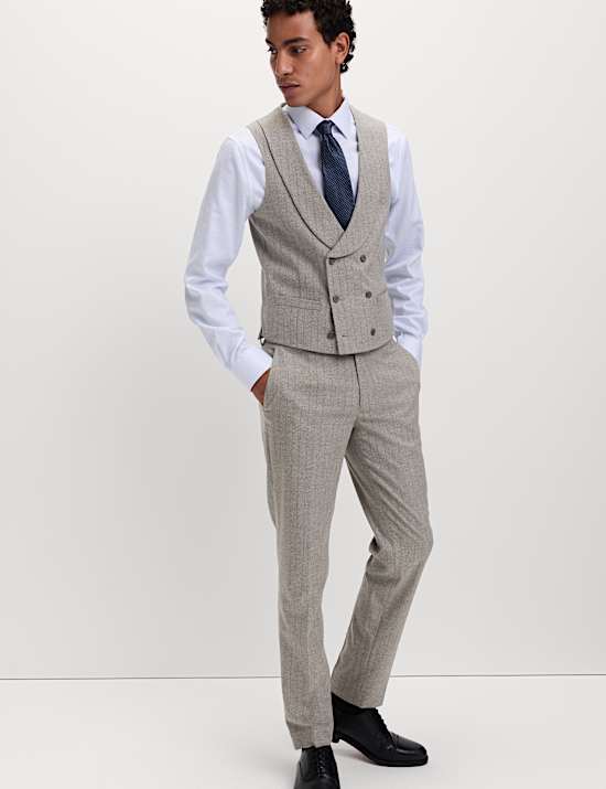 Slim Fit Pinstripe Stretch Trousers