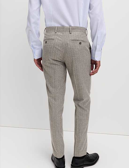 Slim Fit Pinstripe Stretch Trousers