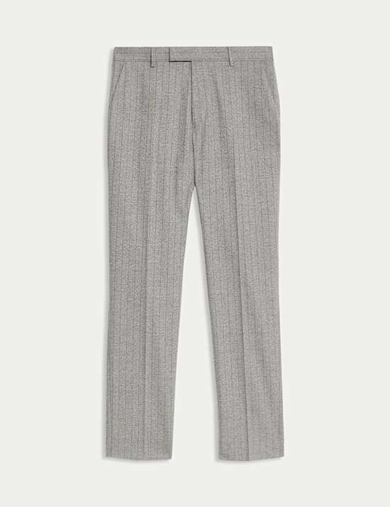 Slim Fit Pinstripe Stretch Trousers