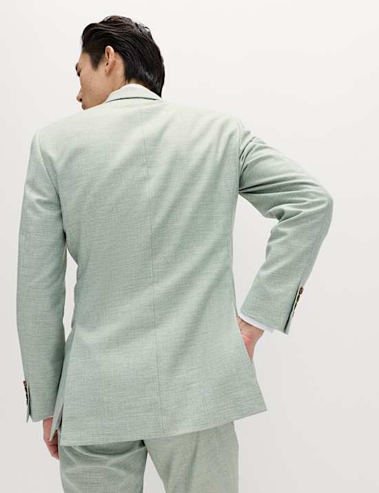 Slim Fit Textured Stretch Suit Jacket