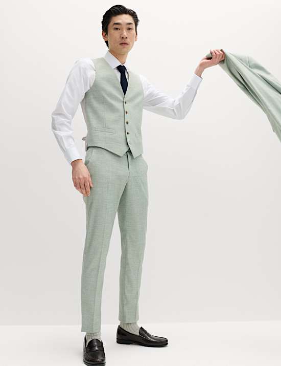 Strukturierte Weste mit Stretch-Anteil