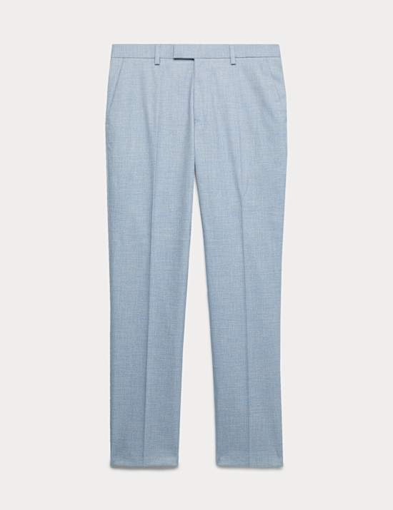 Slim Fit Textured Stretch Trousers