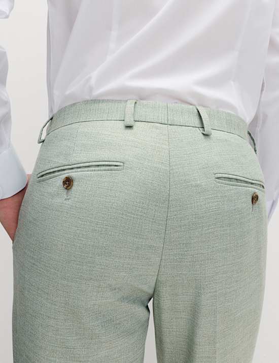 Stretchbroek met slanke pasvorm en structuur