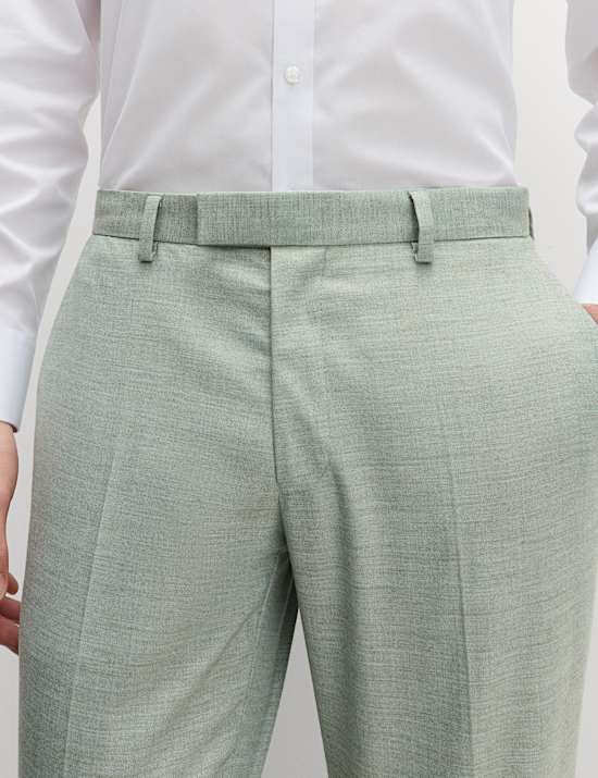 Stretchbroek met slanke pasvorm en structuur