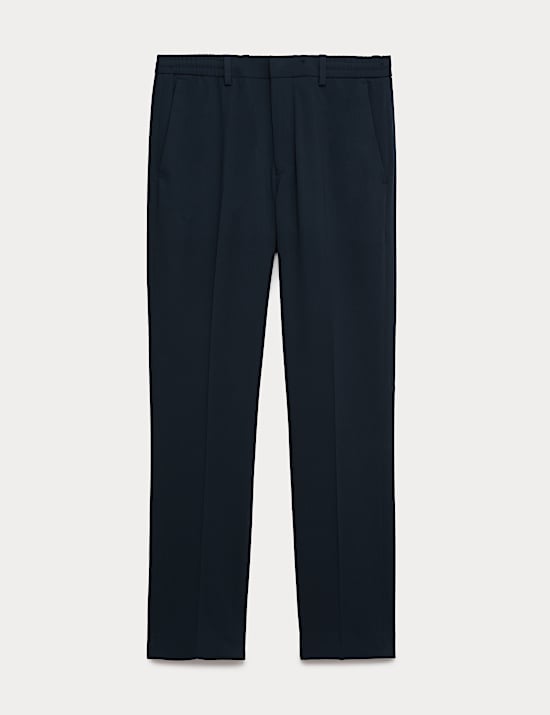 Auf Figur geschnittene Flatfront-Hose mit Stretchanteil