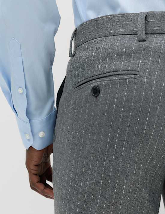 Slim Fit Pin Stripe Suit Trousers