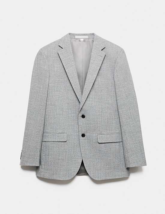 Regular Fit Textured Suit Jacket