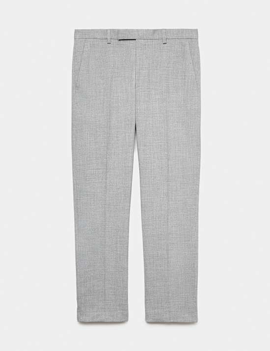 Pantalon de costume coupe standard en tissu extensible textur&eacute;