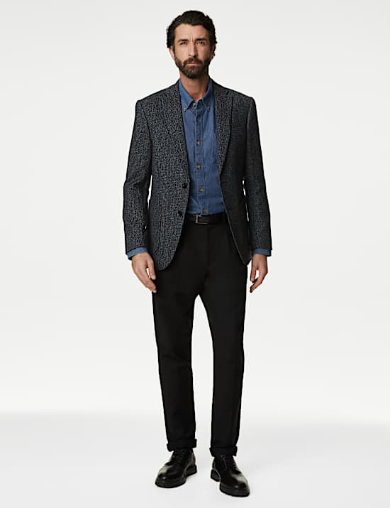 Wool Rich Textured Blazer