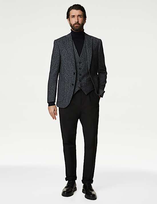 Wool Rich Textured Blazer