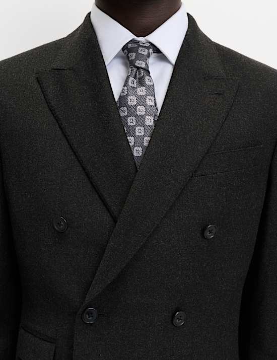 Regular Fit Pure Wool Flannel Suit Jacket