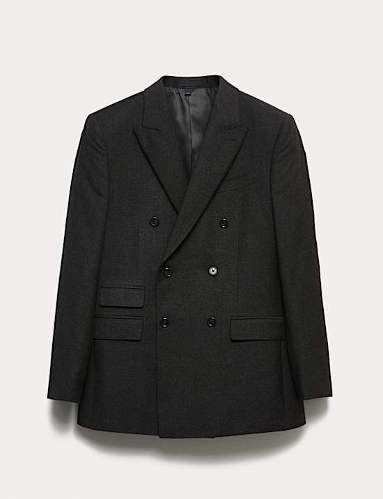 Regular Fit Pure Wool Flannel Suit Jacket