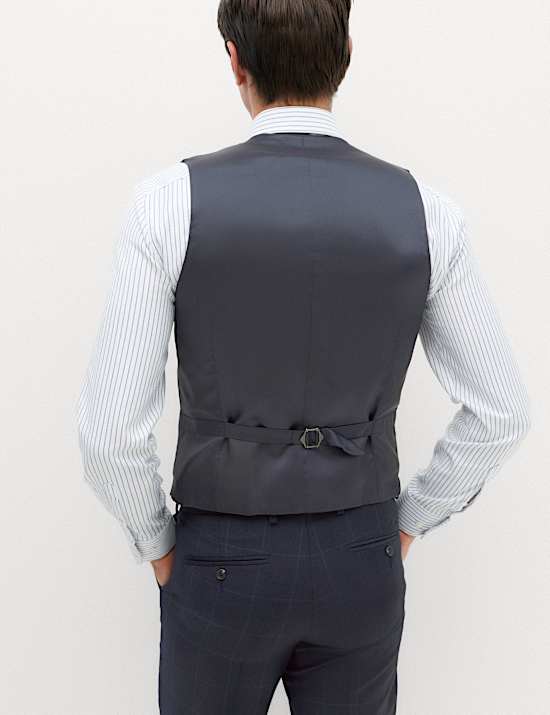 Pure Wool Prince of Wales Check Waistcoat