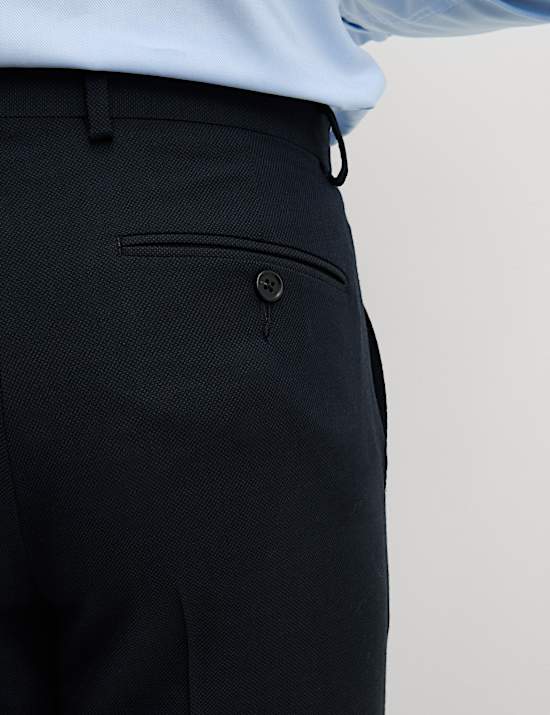 Slim Fit Pure Wool Suit Trousers
