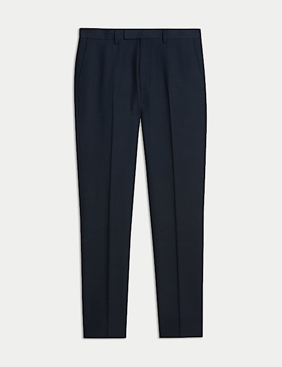 Slim Fit Pure Wool Suit Trousers