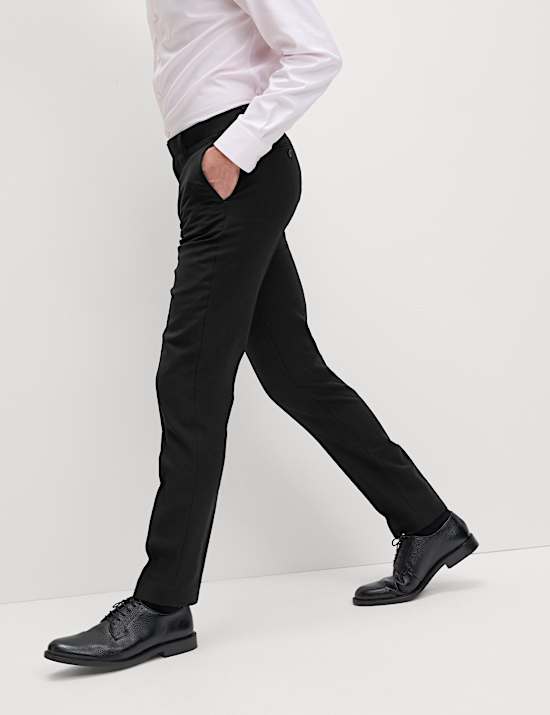 Slim Fit Pure Wool Suit Trousers