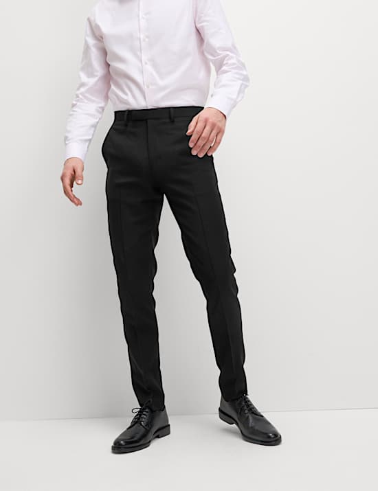 Slim Fit Pure Wool Suit Trousers