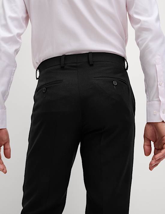 Slim Fit Pure Wool Suit Trousers