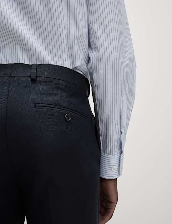 Regular Fit Pure Wool Suit Trousers