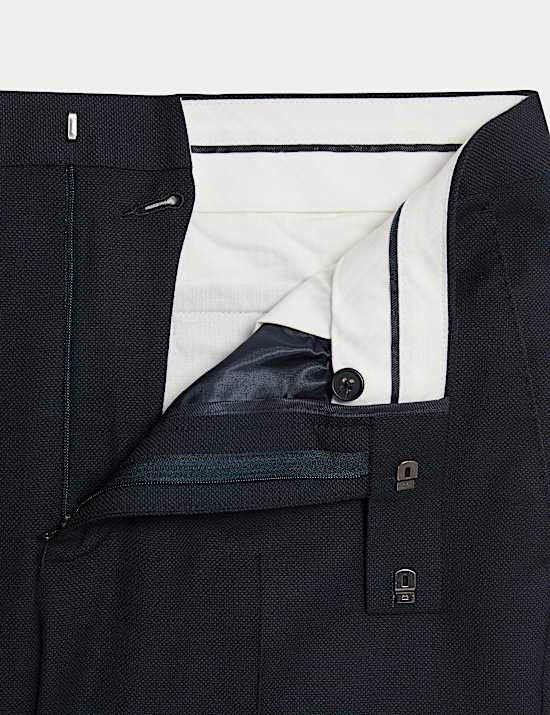 Regular Fit Pure Wool Suit Trousers