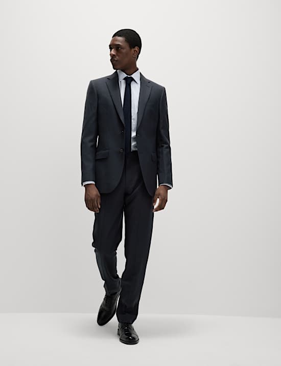Regular Fit Pure Wool Suit Trousers