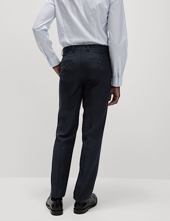 Regular Fit Pure Wool Suit Trousers
