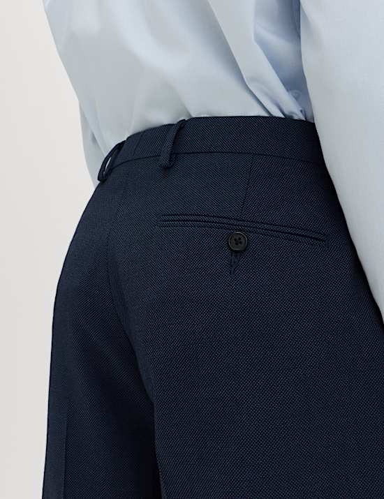 Regular Fit Pure Wool Suit Trousers