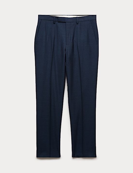 Regular Fit Pure Wool Suit Trousers