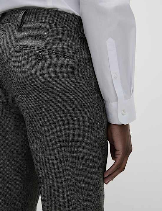 Regular Fit Pure Wool Suit Trousers