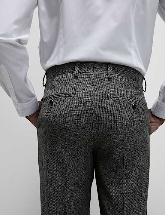 Regular Fit Pure Wool Suit Trousers
