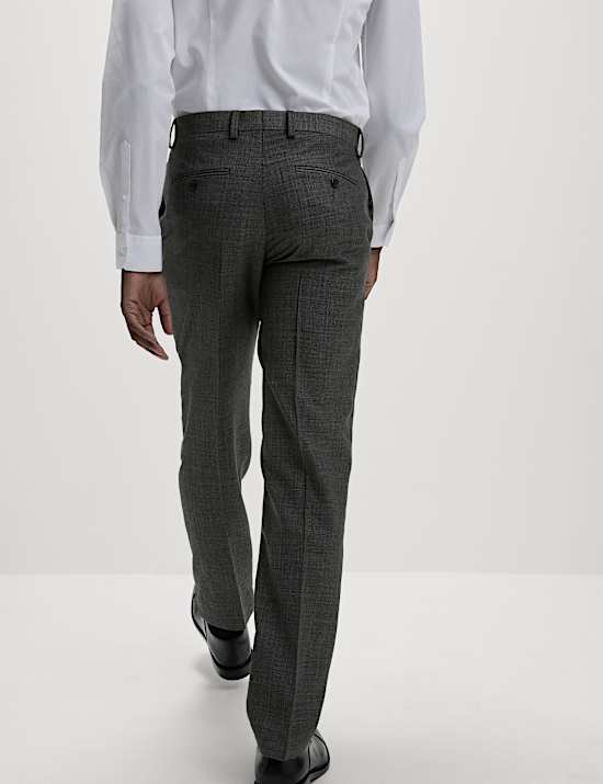 Regular Fit Pure Wool Suit Trousers