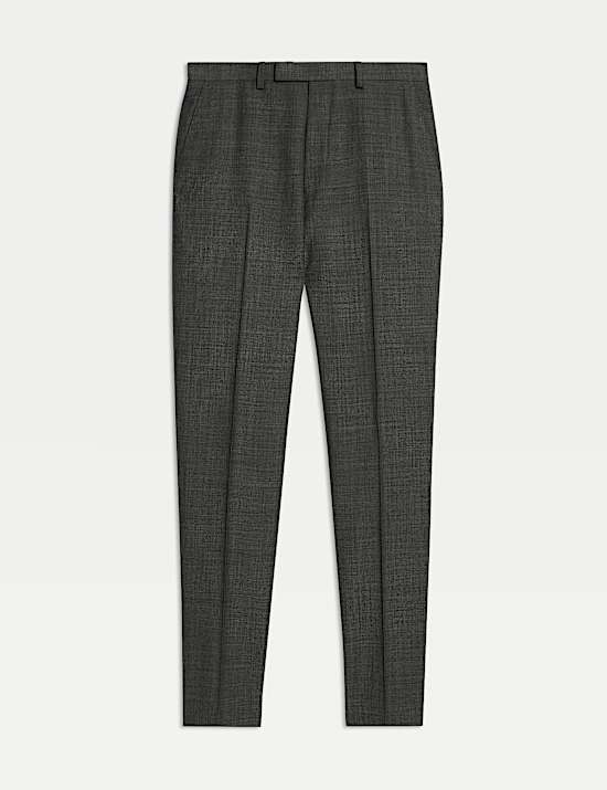 Regular Fit Pure Wool Suit Trousers