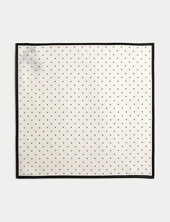 Polka Dot Pure Silk Pocket Square