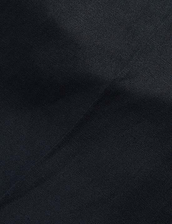 Tailored Fit Silk & Linen Blend Suit Trousers