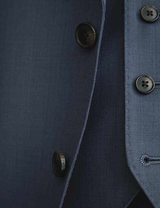 Veste style peau de requin coupe ajustée en laine italienne