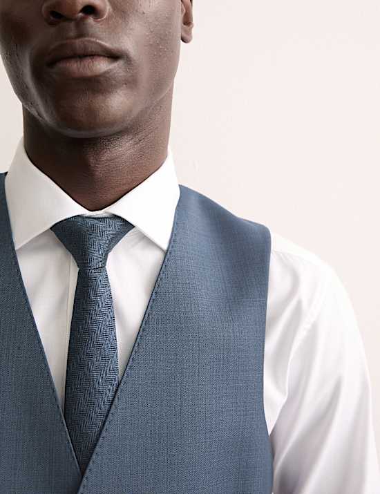 Italian Pure Wool Sharkskin Waistcoat