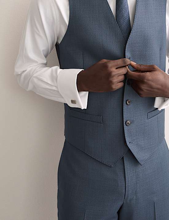 Italian Pure Wool Sharkskin Waistcoat