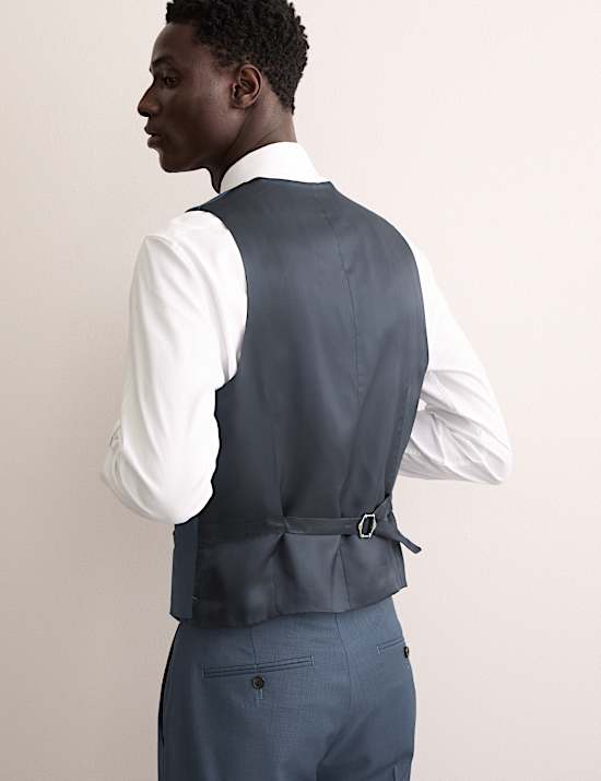 Italian Pure Wool Sharkskin Waistcoat
