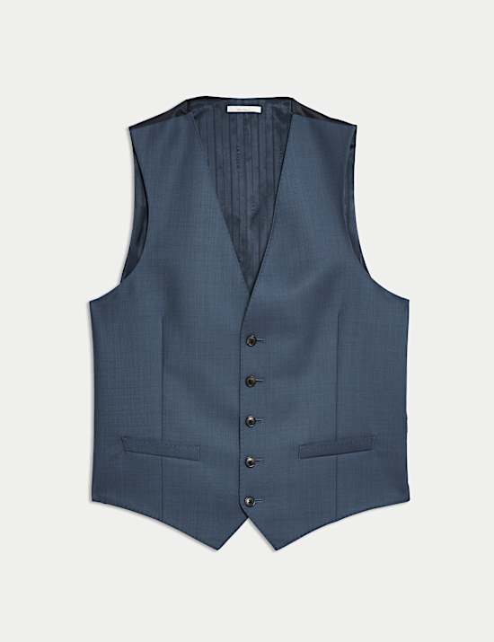 Italian Pure Wool Sharkskin Waistcoat