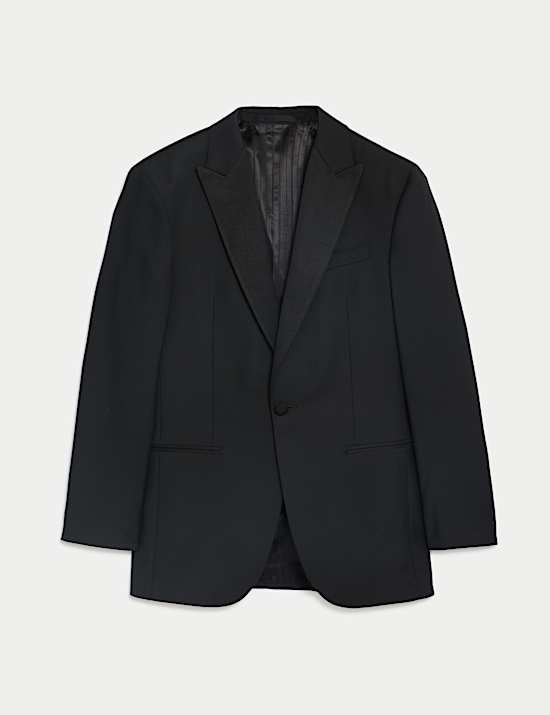 Veste de smoking 100 % laine coupe ajustée