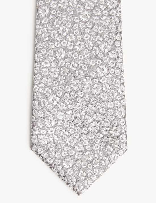Slim Floral Italian Pure Silk Tie