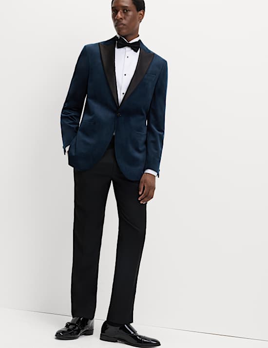 Tailored Fit Velvet Tuxedo Jacket