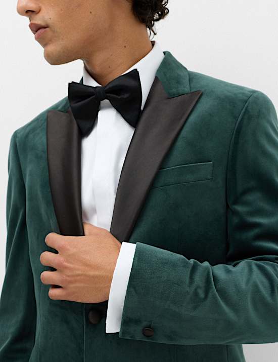 Tailored Fit Velvet Tuxedo Jacket