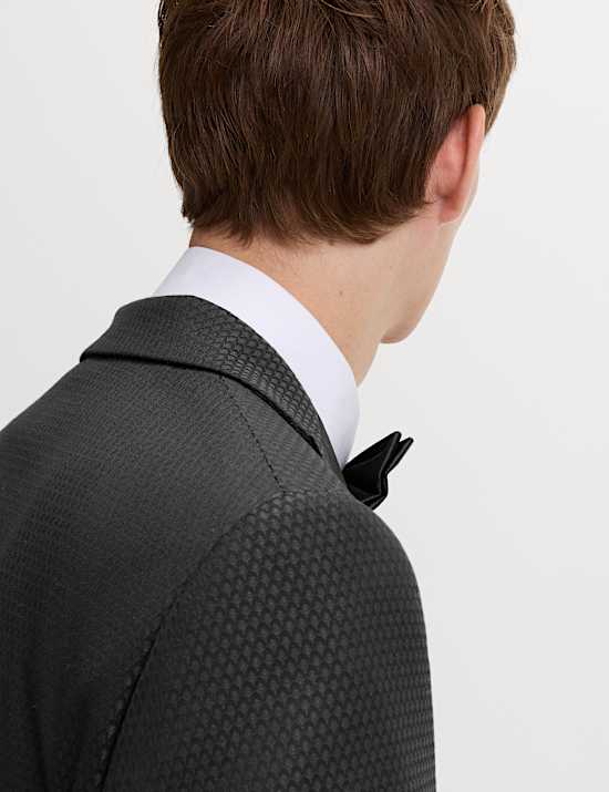 Tailored Fit Jacquard Tuxedo Jacket